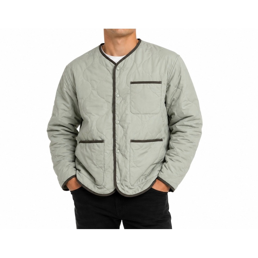 Original Use Mens Onion Quilted Liner Jacket Sage Green Snap Front VN1247024 L